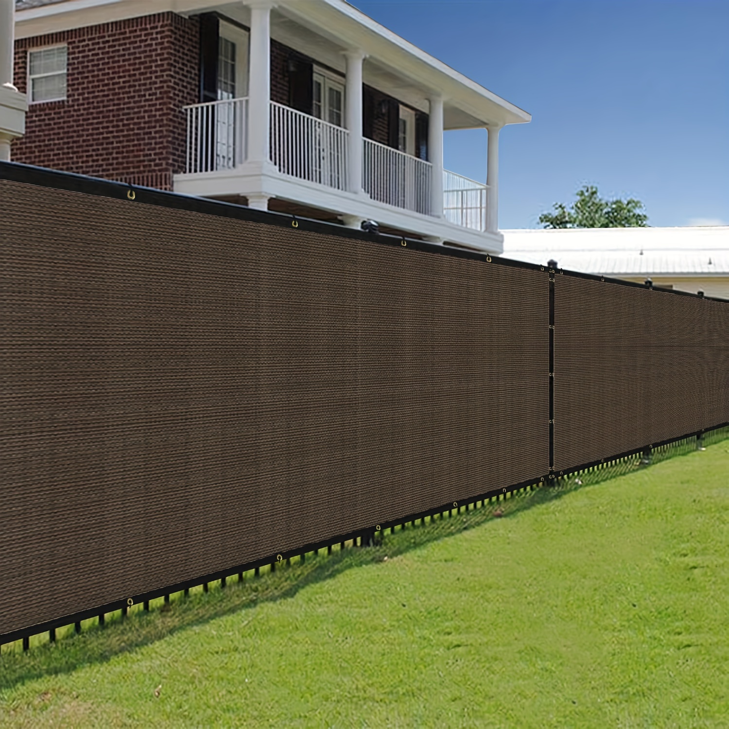 1pc Privacy Fence Screen With Grommets And Reinforced Edges, Windscreen Covering Fencing Mesh, Anti-uv Shade Net For Outdoor Backyard Garden Patio Pool Deck
1pc Privacy Fence Screen With Grommets And Reinforced Edges, Windscreen Covering Fencing Mesh, Anti-uv Shade Net For Outdoor Backyard Garden Patio Pool Deck