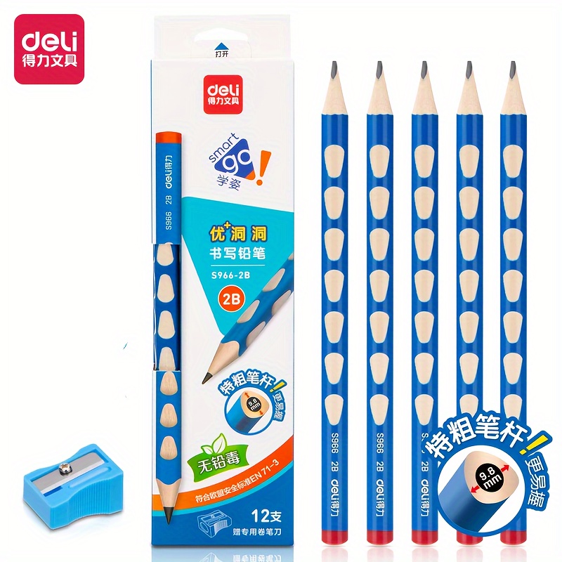 Deli 12-piece Jumbo Wooden Graphite Pencils With Sharpener - Ergonomic, Wide Point 2mm+ For Ages 14+
Deli 12-piece Jumbo Wooden Graphite Pencils With Sharpener - Ergonomic, Wide Point 2mm+ For Ages 14+