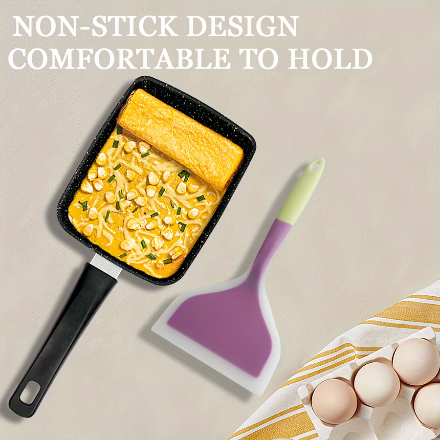 1 Japanese Frying Pan With Silicone Spatula (random Color) - Cast Iron, Release & Handle - Ideal For Fluffy & Breakfast Skillets
1 Japanese Frying Pan With Silicone Spatula (random Color) - Cast Iron, Release & Handle - Ideal For Fluffy & Breakfast Skillets