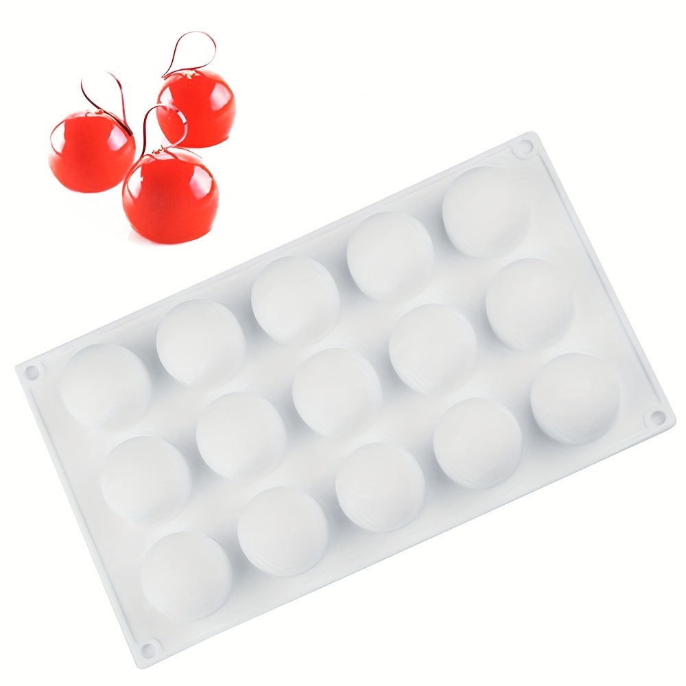1pc 15-cavity Silicone Truffle Mold, 3d Spherical Round Ball Shape For Mousse & Chocolate Baking, Diy French Dessert Cake Molds, Flexible Food-grade Silicone, Easy Release & Non-stick
1pc 15-cavity Silicone Truffle Mold, 3d Spherical Round Ball Shape For Mousse & Chocolate Baking, Diy French Dessert Cake Molds, Flexible Food-grade Silicone, Easy Release & Non-stick