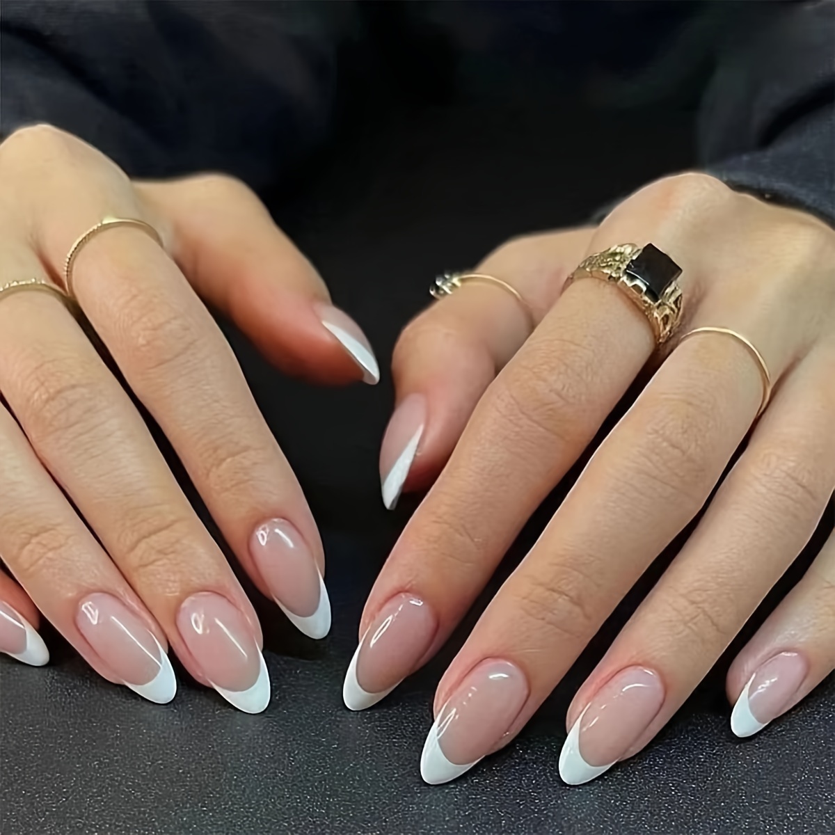 24pcs Long -shaped French Wear Nail Tips Set, Mixed , Striped Pattern, , Middle Length Press-on Nails
24pcs Long -shaped French Wear Nail Tips Set, Mixed , Striped Pattern, , Middle Length Press-on Nails