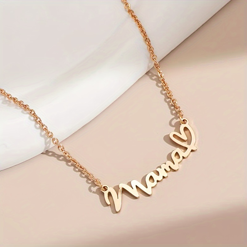 Collier Pendentif Élégant en de Cœur 'Mama' - Cadeau pour des Mères, Port Toutes
Collier Pendentif Élégant en de Cœur 'Mama' - Cadeau pour des Mères, Port Toutes