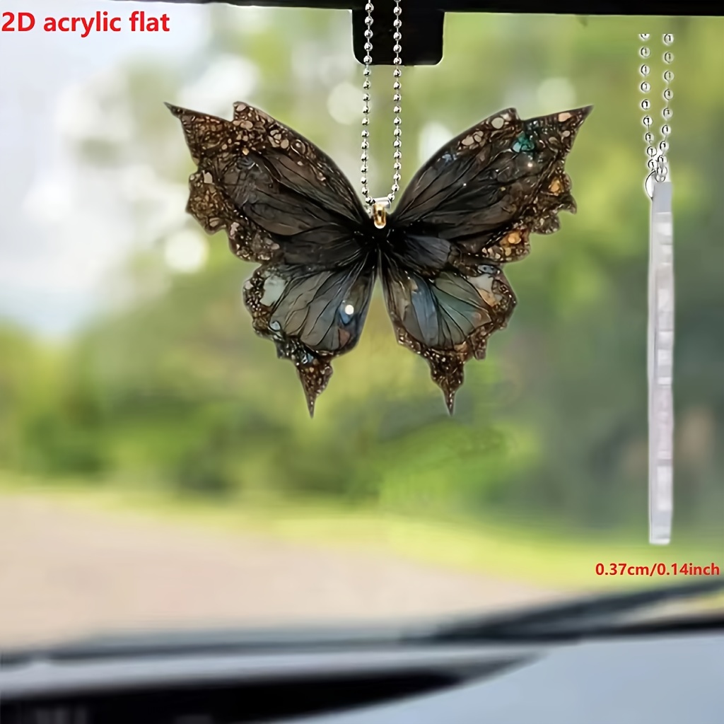 Acrylic Black Butterfly Hanging Ornament For Car Rearview Mirror, Keychain, And Home Decor - 1 Piece Versatile Festive Party Gift
Acrylic Black Butterfly Hanging Ornament For Car Rearview Mirror, Keychain, And Home Decor - 1 Piece Versatile Festive Party Gift