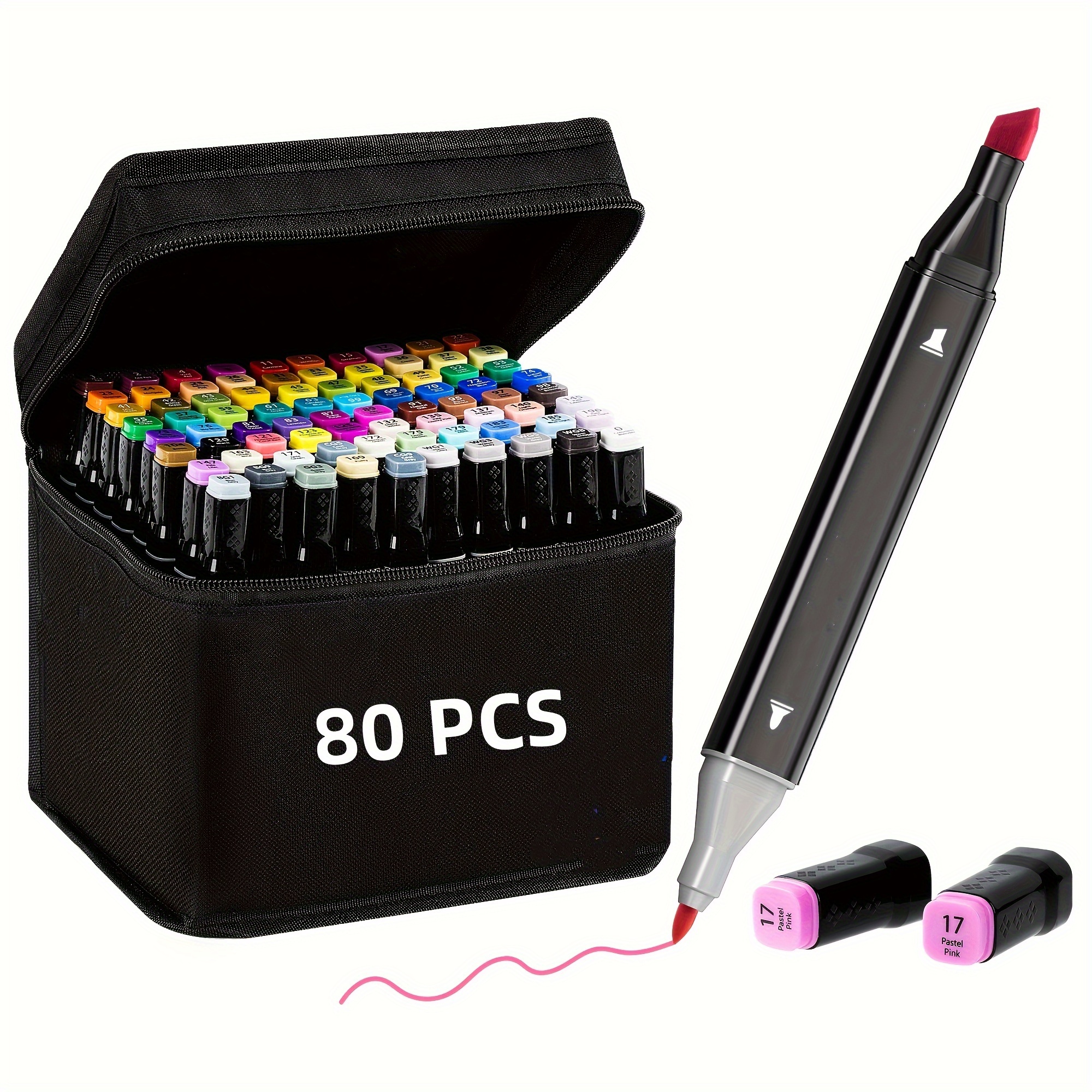 80 Colors Markers Set, Colored Dual Tip Markers With Storage Bag, Art Markers For Drawing, And Coloring ,christmas And Valentine's Day Gift For Adults.
80 Colors Markers Set, Colored Dual Tip Markers With Storage Bag, Art Markers For Drawing, And Coloring ,christmas And Valentine's Day Gift For Adults.
