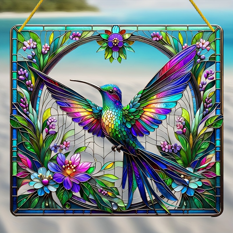 Hummingbird Sun - 8"x8" Round Garden & Window Decor, Outdoor Art For Porch And Wall, Perfect Housewarming Gift
Hummingbird Sun - 8"x8" Round Garden & Window Decor, Outdoor Art For Porch And Wall, Perfect Housewarming Gift