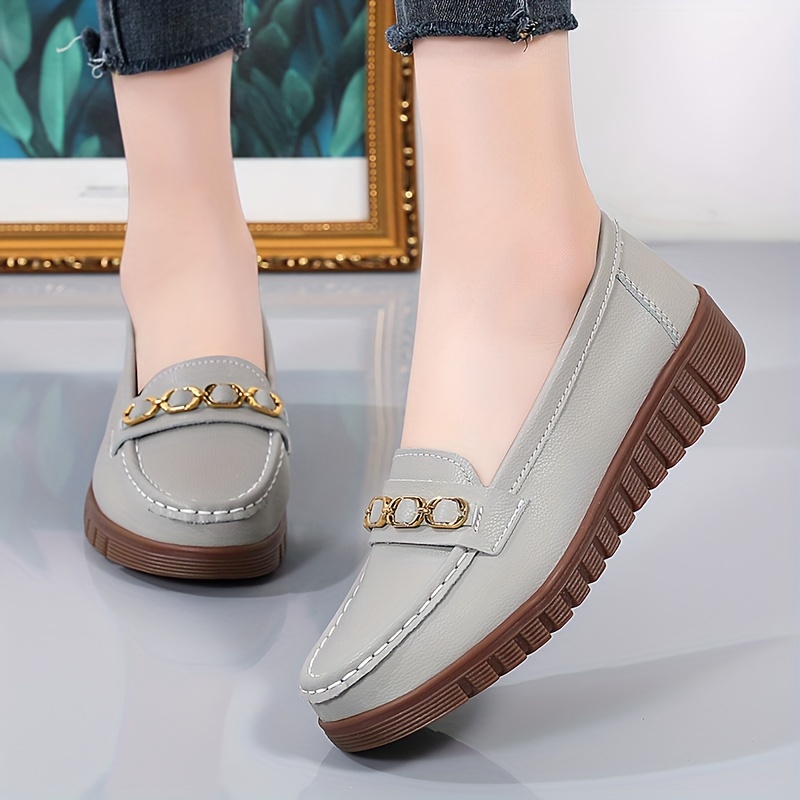 Women's Chain Decor Flat Loafers, Fashion Preppy Style Dress Shoes, Comfortable Slip On Shoes
Women's Chain Decor Flat Loafers, Fashion Preppy Style Dress Shoes, Comfortable Slip On Shoes