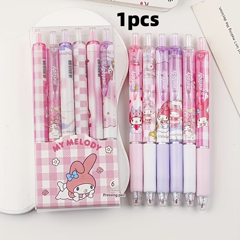 Ensemble de stylos gel Sanrio Melody couleur aléatoire 1, stylo à pression de 0,5 mm, papeterie pour étudiants, cadeau pour la rentrée scolaire, fournitures de bureau
Ensemble de stylos gel Sanrio Melody couleur aléatoire 1, stylo à pression de 0,5 mm, papeterie pour étudiants, cadeau pour la rentrée scolaire, fournitures de bureau