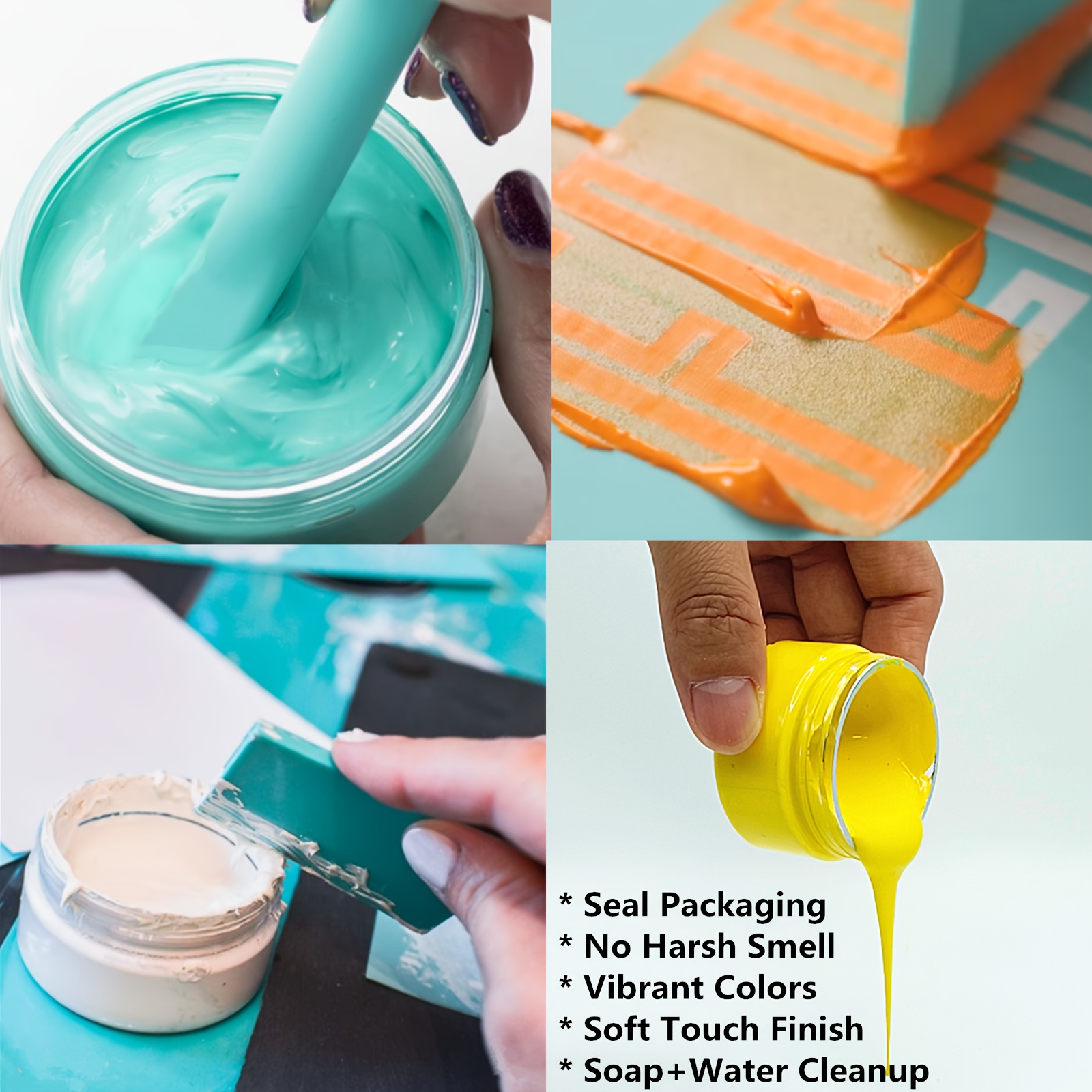 16 Pcs Paint Set For Art Craft , With 8 Jars 1.7oz/50g 8 Pcs Mini Craft , Screen Printing Stencil Paint Reusable Adhesive Stencil Ink Chalk Wood, Furniture, T-shirt, Cup, Wall
16 Pcs Paint Set For Art Craft , With 8 Jars 1.7oz/50g 8 Pcs Mini Craft , Screen Printing Stencil Paint Reusable Adhesive Stencil Ink Chalk Wood, Furniture, T-shirt, Cup, Wall