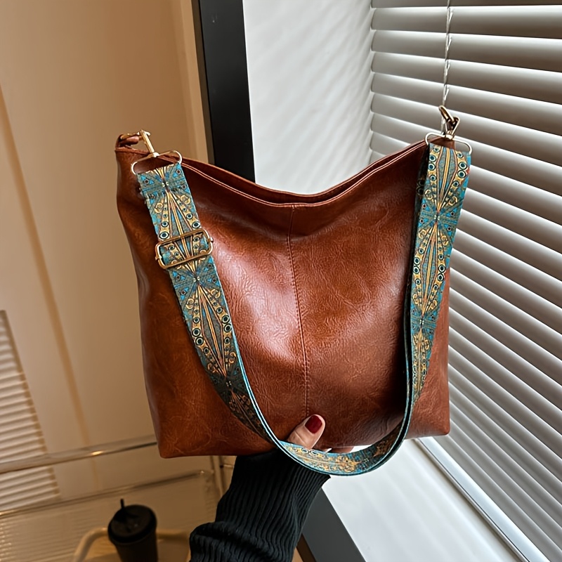 Bohemian Style Handbag For Women, Fashionable Large Capacity Shoulder Bag With Zipper Closure, Detachable Strap, Lightweight, Polyester Lined, Solid Color, Multiple Colors
Bohemian Style Handbag For Women, Fashionable Large Capacity Shoulder Bag With Zipper Closure, Detachable Strap, Lightweight, Polyester Lined, Solid Color, Multiple Colors