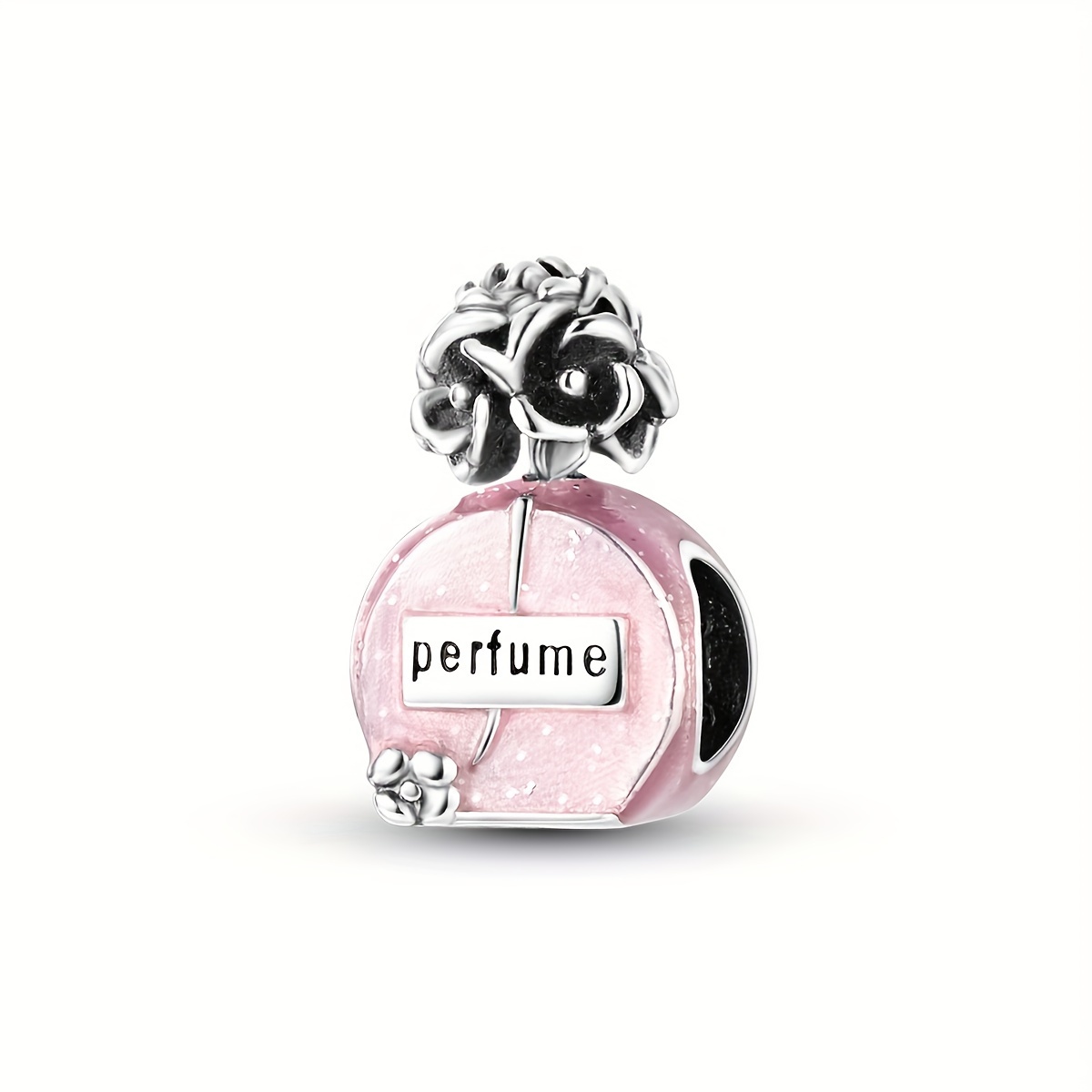 Fashion Perfume Bottle Charm With Synthetic Zirconia, 925 Silvery Plated Copper, Decorative Bead For Bracelets, Flower Accent - Pack Of 1
Fashion Perfume Bottle Charm With Synthetic Zirconia, 925 Silvery Plated Copper, Decorative Bead For Bracelets, Flower Accent - Pack Of 1