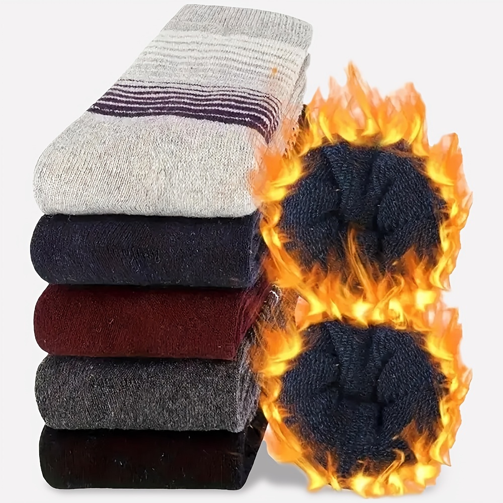 5 Pairs Of Autumn And Winter Men's Retro Mid-calf Socks, Fleece Socks, Winter Warm Socks
5 Pairs Of Autumn And Winter Men's Retro Mid-calf Socks, Fleece Socks, Winter Warm Socks
