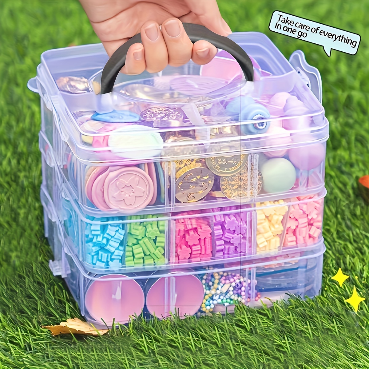 1pc 3-layer Transparent Jewelry Storage Box, Portable Plastic Organizer For Necklaces, Earrings, Rings, Clips, Hairbands, Nail Polish, Multifunctional Stackable Case With Handle
1pc 3-layer Transparent Jewelry Storage Box, Portable Plastic Organizer For Necklaces, Earrings, Rings, Clips, Hairbands, Nail Polish, Multifunctional Stackable Case With Handle