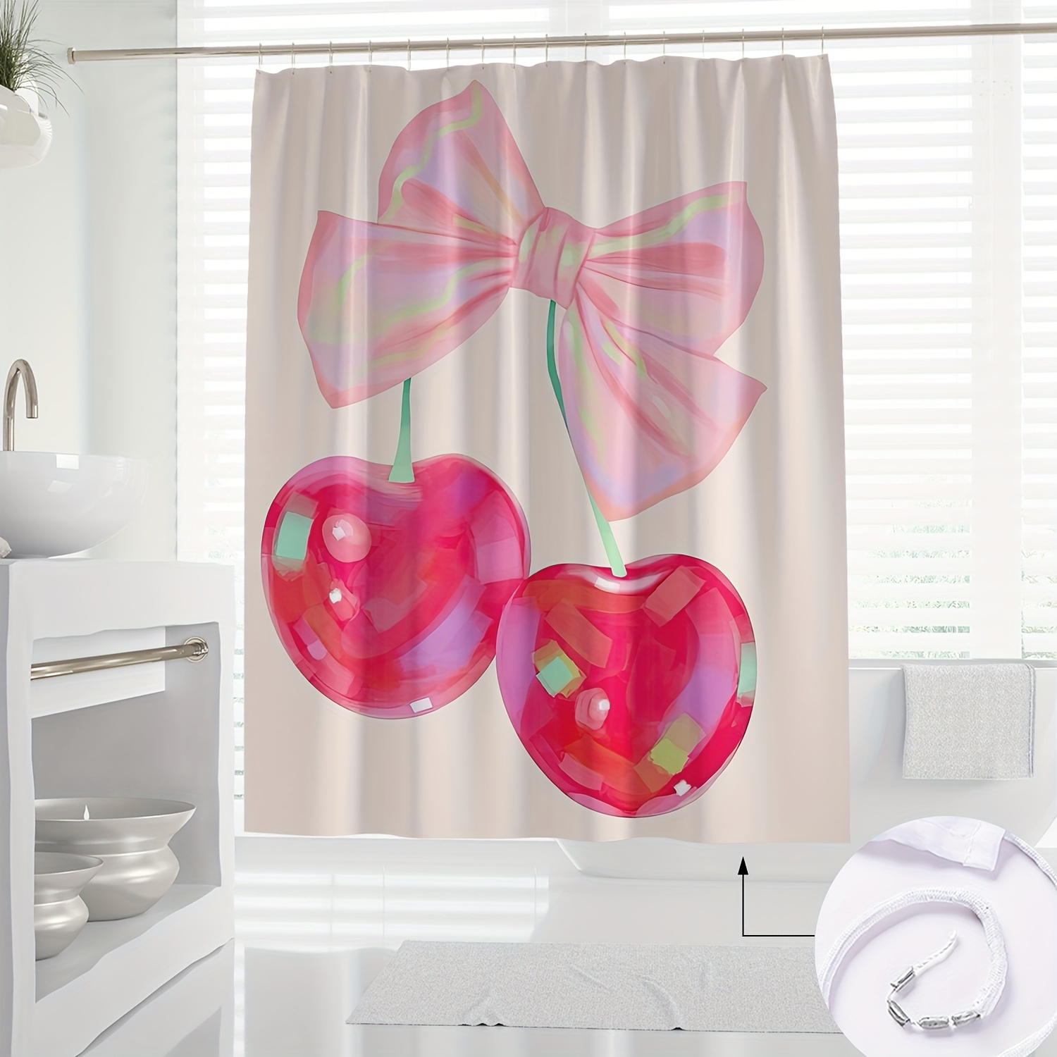 And Cherry Shower Curtain: 180cm/70.87in X 180cm/70.87in, , Waterproof, Lining, Knit Fabric, Seasonal, Suitable For All , Includes Hooks
And Cherry Shower Curtain: 180cm/70.87in X 180cm/70.87in, , Waterproof, Lining, Knit Fabric, Seasonal, Suitable For All , Includes Hooks