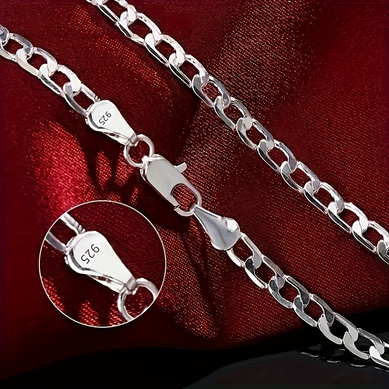 Elegant 22-inch Silver-plated Copper Chain Necklace, 925 Chain, For Weddings And Engagements
Elegant 22-inch Silver-plated Copper Chain Necklace, 925 Chain, For Weddings And Engagements