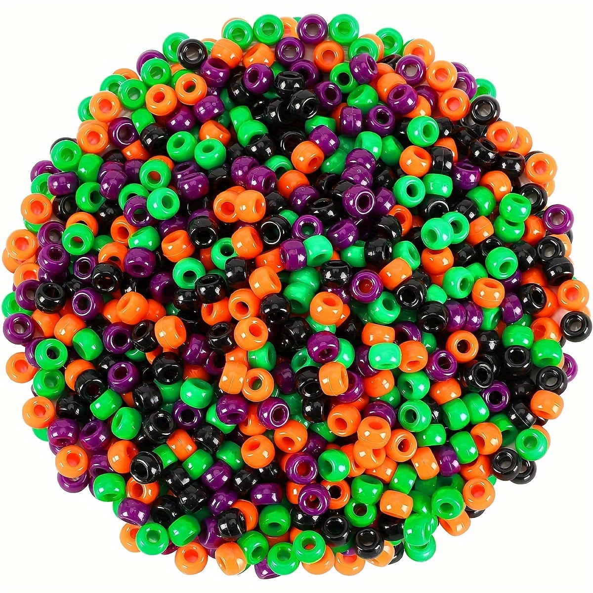 Halloween Plastic Beads Assortment, 500pcs Black, Purple, Orange, Green Round Beads For Diy Crafts, Necklace, Bracelet, Earrings, Hair Beads Party Decorations
Halloween Plastic Beads Assortment, 500pcs Black, Purple, Orange, Green Round Beads For Diy Crafts, Necklace, Bracelet, Earrings, Hair Beads Party Decorations