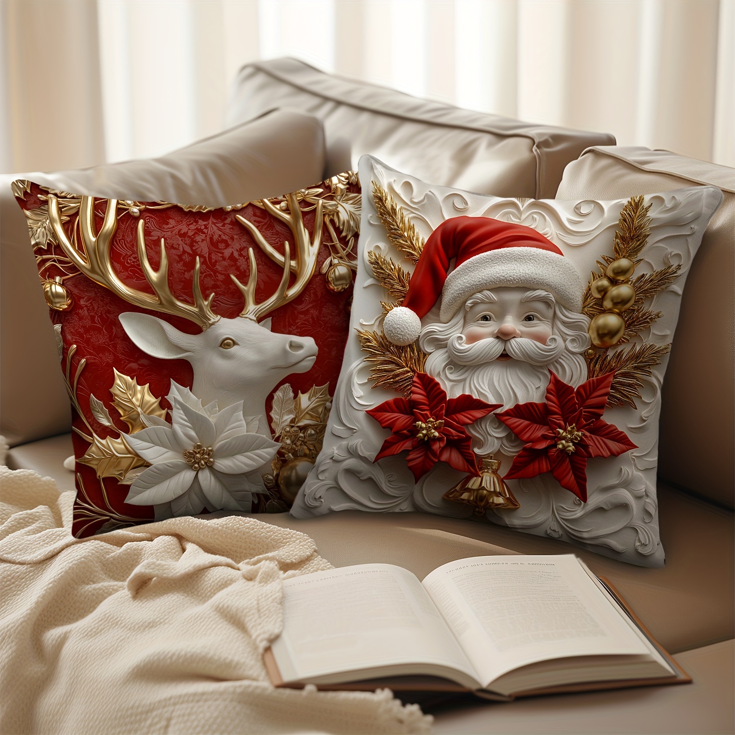 4- Christmas , 18x18 , , Red & , Polyester Zippered , , Printed Pattern, For Home & , Suitable For Types
4- Christmas , 18x18 , , Red & , Polyester Zippered , , Printed Pattern, For Home & , Suitable For Types