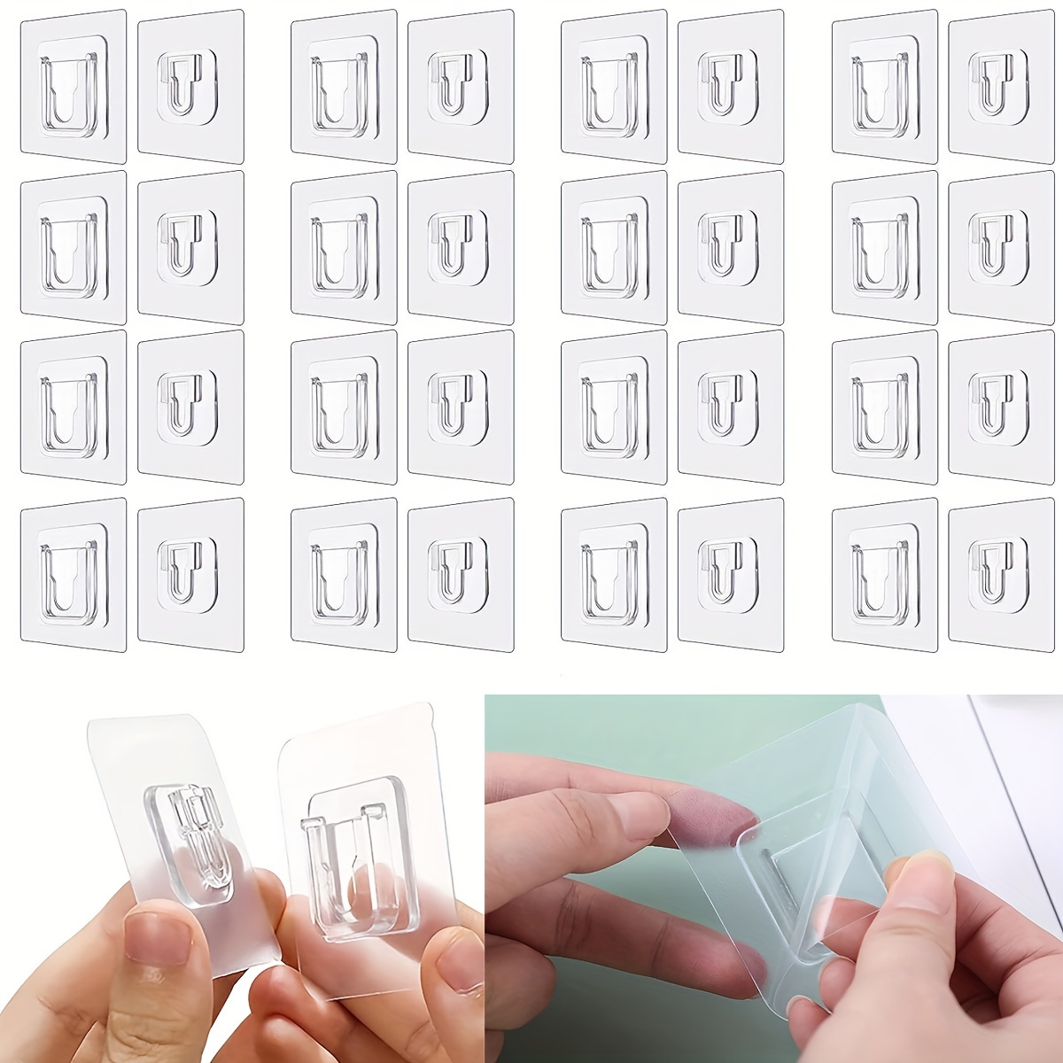 50pcs Double Sided Adhesive Hooks Wall Hooks For Hanging, Self Adhesive Hooks For Bathroom Kitchen Office Hanging(25set), Utility Hooks
50pcs Double Sided Adhesive Hooks Wall Hooks For Hanging, Self Adhesive Hooks For Bathroom Kitchen Office Hanging(25set), Utility Hooks