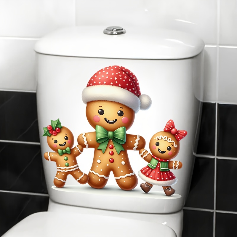 Christmas Gingerbread Wall Decal - , Self-adhesive Sticker For Bathroom & Bedroom Decor, Gingerbread Bathroom Decor
Christmas Gingerbread Wall Decal - , Self-adhesive Sticker For Bathroom & Bedroom Decor, Gingerbread Bathroom Decor