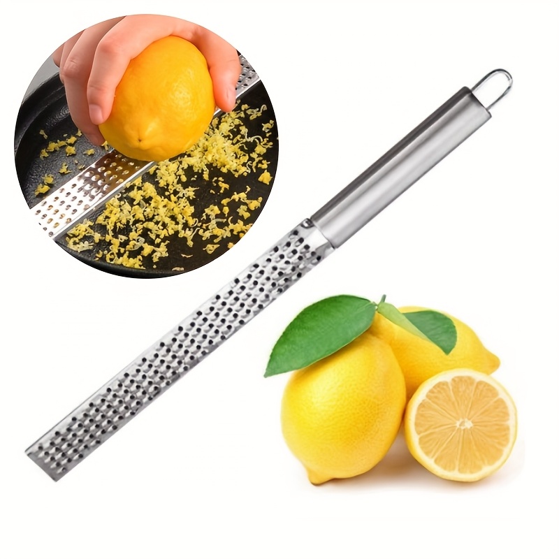 Stainless Steel Lemon & Cheese Grater - Long Handle, Citrus, Chocolate, And Cheese - Gadget For Home And Outdoor Use
Stainless Steel Lemon & Cheese Grater - Long Handle, Citrus, Chocolate, And Cheese - Gadget For Home And Outdoor Use