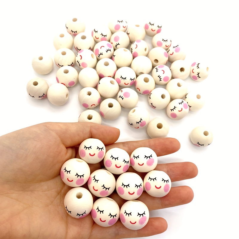 40pcs Face Wooden Beads For Making - Round Beads For Handmade Bracelets, Necklaces & Craft Supplies
40pcs Face Wooden Beads For Making - Round Beads For Handmade Bracelets, Necklaces & Craft Supplies