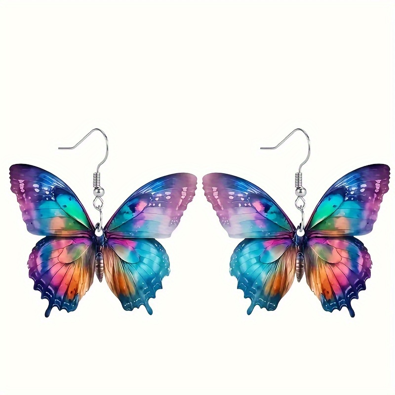 Colorful Butterfly Drop Earrings - Lightweight Acrylic Fashion Accessories - Ideal Gift For Festive Occasions And Parties - Suitable For Family And Friends
Colorful Butterfly Drop Earrings - Lightweight Acrylic Fashion Accessories - Ideal Gift For Festive Occasions And Parties - Suitable For Family And Friends