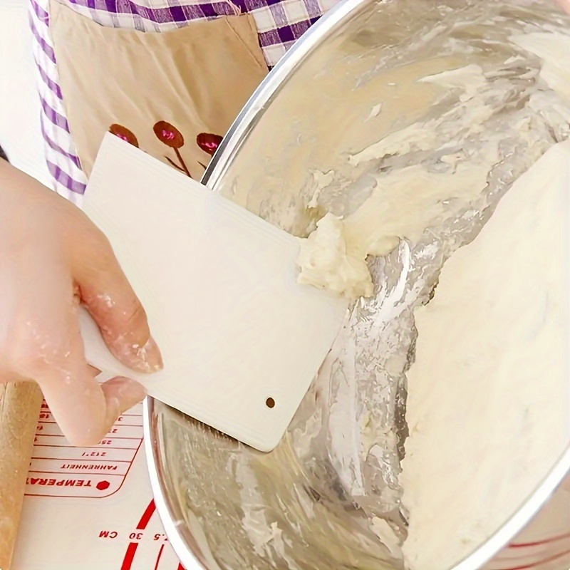 1pc Food-safe Plastic Trapezoidal Dough Scraper - Baking Tool For Cream, Cake, Chocolate, Flour, And Bread - Kitchen Dough Cutter
1pc Food-safe Plastic Trapezoidal Dough Scraper - Baking Tool For Cream, Cake, Chocolate, Flour, And Bread - Kitchen Dough Cutter