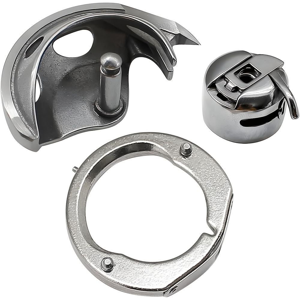3pcs Bobbin Case Set With Hook & Race - Compatible With Models 148 & 158, Front Sewing Machine Accessories, Steel Construction
3pcs Bobbin Case Set With Hook & Race - Compatible With Models 148 & 158, Front Sewing Machine Accessories, Steel Construction