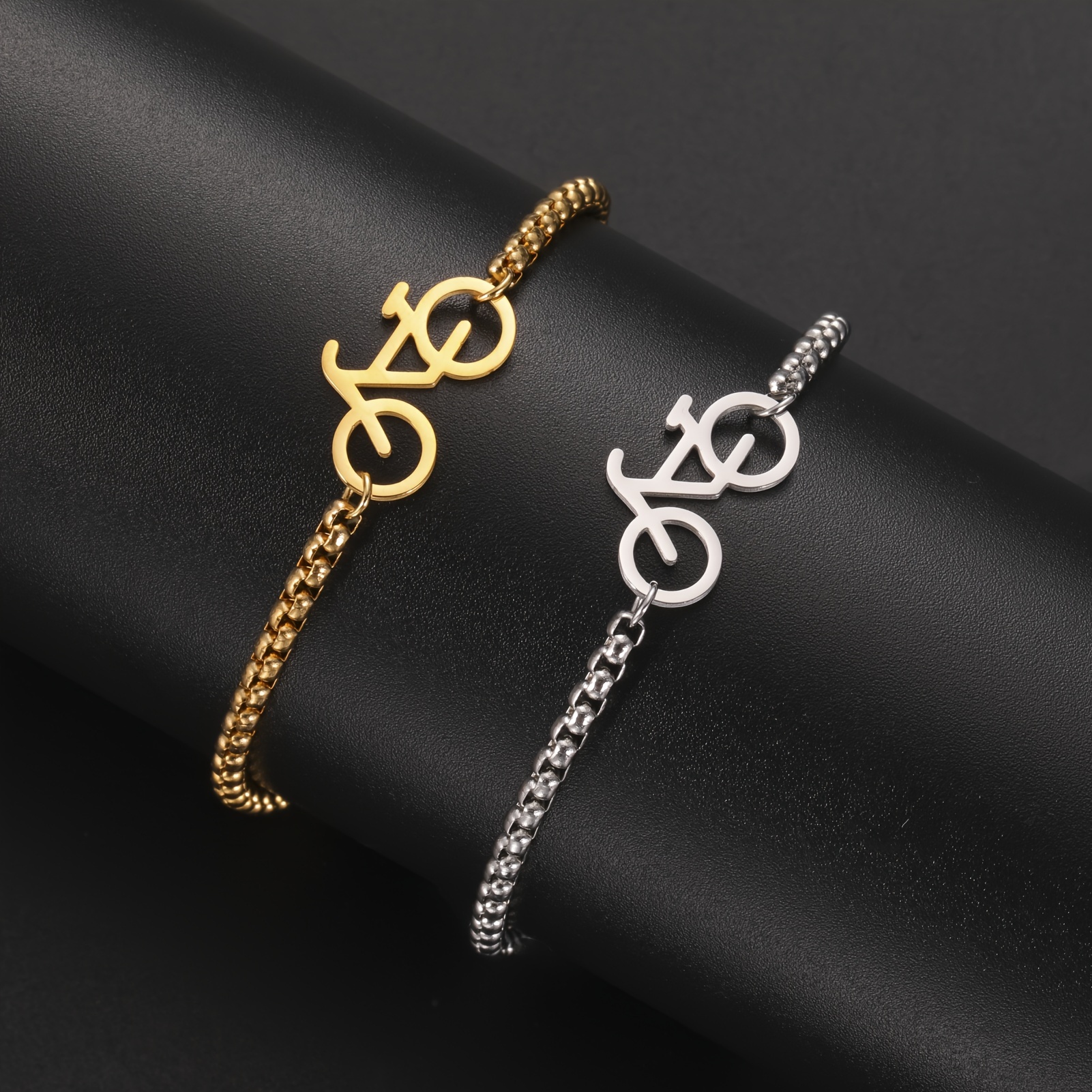 Men's Stainless Steel Bicycle Charm Bracelet - Adjustable, Boho-inspired Casual Sports Jewelry Gift
Men's Stainless Steel Bicycle Charm Bracelet - Adjustable, Boho-inspired Casual Sports Jewelry Gift