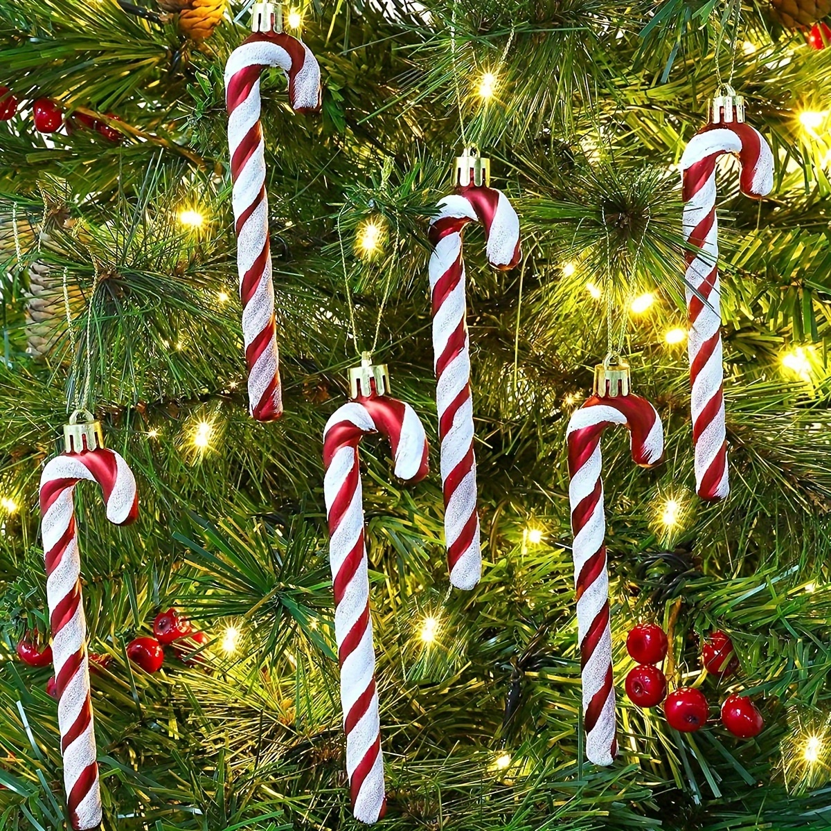 6pcs Ornaments, Plastic Christmas Tree Decorations, , Diy Wreath Accessories, Party Supplies, For
6pcs Ornaments, Plastic Christmas Tree Decorations, , Diy Wreath Accessories, Party Supplies, For