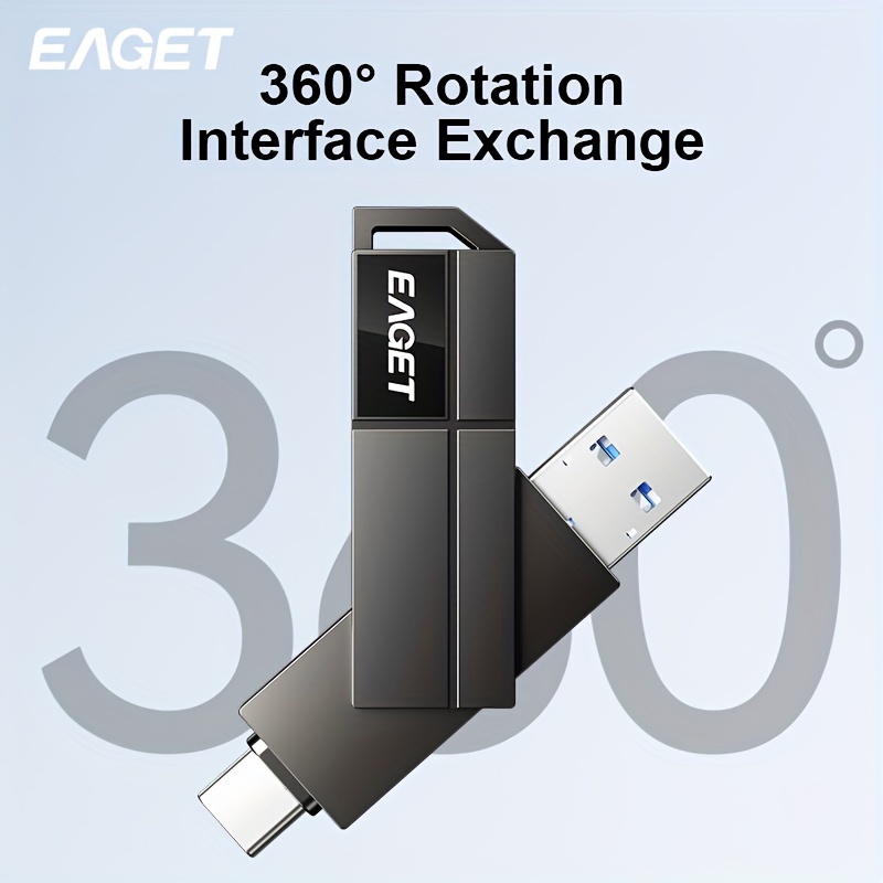 Eaget Usb 3.2 Flash Drive - 360° Rotating , Pen Drive With 32gb/64gb/128gb Options, Dual Usb & Type-c Interface For Phones And Cameras
Eaget Usb 3.2 Flash Drive - 360° Rotating , Pen Drive With 32gb/64gb/128gb Options, Dual Usb & Type-c Interface For Phones And Cameras