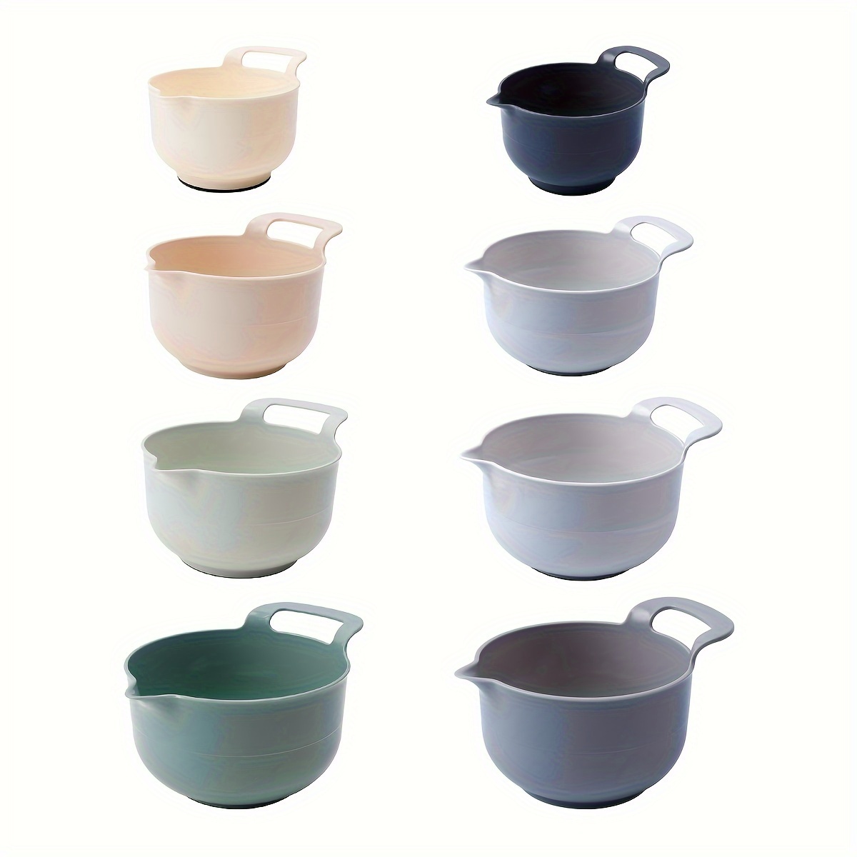 4pcs Plastic Mixing Bowls Set, Non-slip Salad Bowl, Baking Prep Bowls, Multi- Bowls, Kitchen , Sizes (1.1l/1.5l/2l/2.5l), Easy To Clean
4pcs Plastic Mixing Bowls Set, Non-slip Salad Bowl, Baking Prep Bowls, Multi- Bowls, Kitchen , Sizes (1.1l/1.5l/2l/2.5l), Easy To Clean