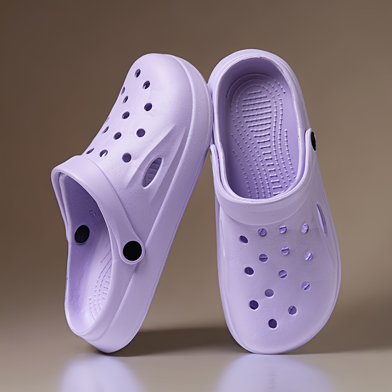 Eva Solid Color Clogs, Lightweight Flat Soft Sole Home Garden Clogs, Breathable Hollow Beach Clogs
Eva Solid Color Clogs, Lightweight Flat Soft Sole Home Garden Clogs, Breathable Hollow Beach Clogs