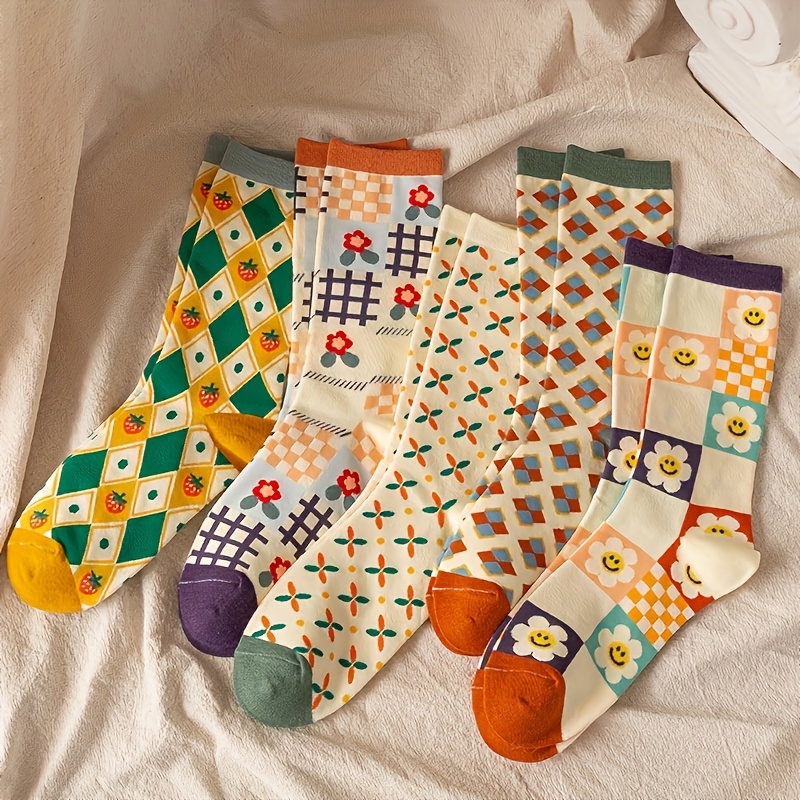 Strawberry Sun Pattern 5 Pairs Men's Mid Calf Crew Socks, Simple All- Comfy Casual Sports Socks For Basketball Running
Strawberry Sun Pattern 5 Pairs Men's Mid Calf Crew Socks, Simple All- Comfy Casual Sports Socks For Basketball Running