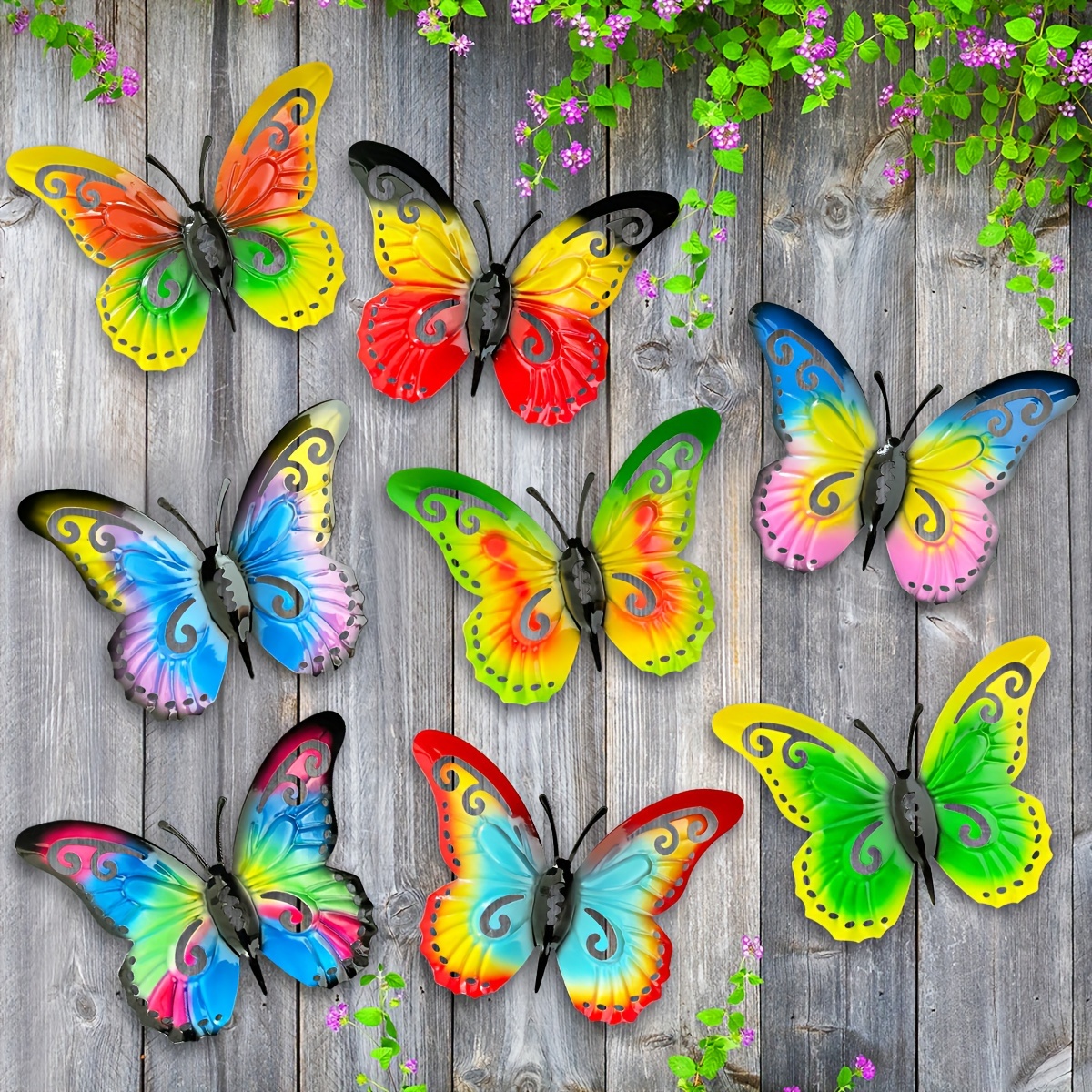 Décoration murale en 8 papillons, 3D et colorés embellir ou , à suspendre en extérieur ou en intérieur, sur un mur, une clôture ou dans le , en fer, cadeau des mères ou des pères
Décoration murale en 8 papillons, 3D et colorés embellir ou , à suspendre en extérieur ou en intérieur, sur un mur, une clôture ou dans le , en fer, cadeau des mères ou des pères