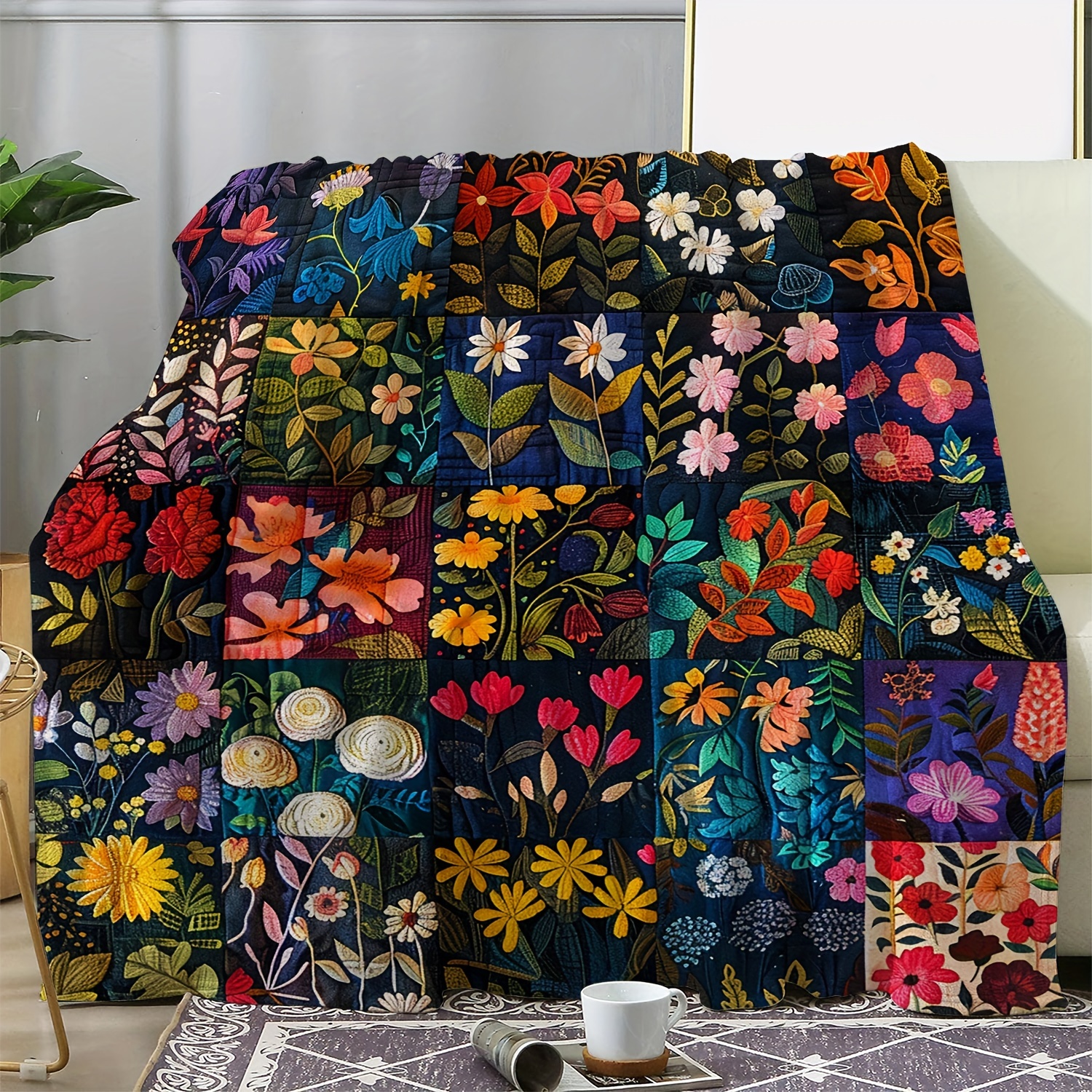 Cozy Vintage Plaid & Floral Flannel Throw Blanket - Soft, Warm, And Versatile For Couch, Bed, Car, Office, Camping - All-season Gift Blanket
Cozy Vintage Plaid & Floral Flannel Throw Blanket - Soft, Warm, And Versatile For Couch, Bed, Car, Office, Camping - All-season Gift Blanket