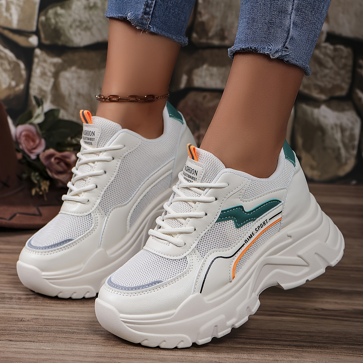 Women's Breathable Mesh Platform Sneakers, Casual Lace Up Outdoor Shoes, Comfortable Low Top Sport Shoes
Women's Breathable Mesh Platform Sneakers, Casual Lace Up Outdoor Shoes, Comfortable Low Top Sport Shoes
