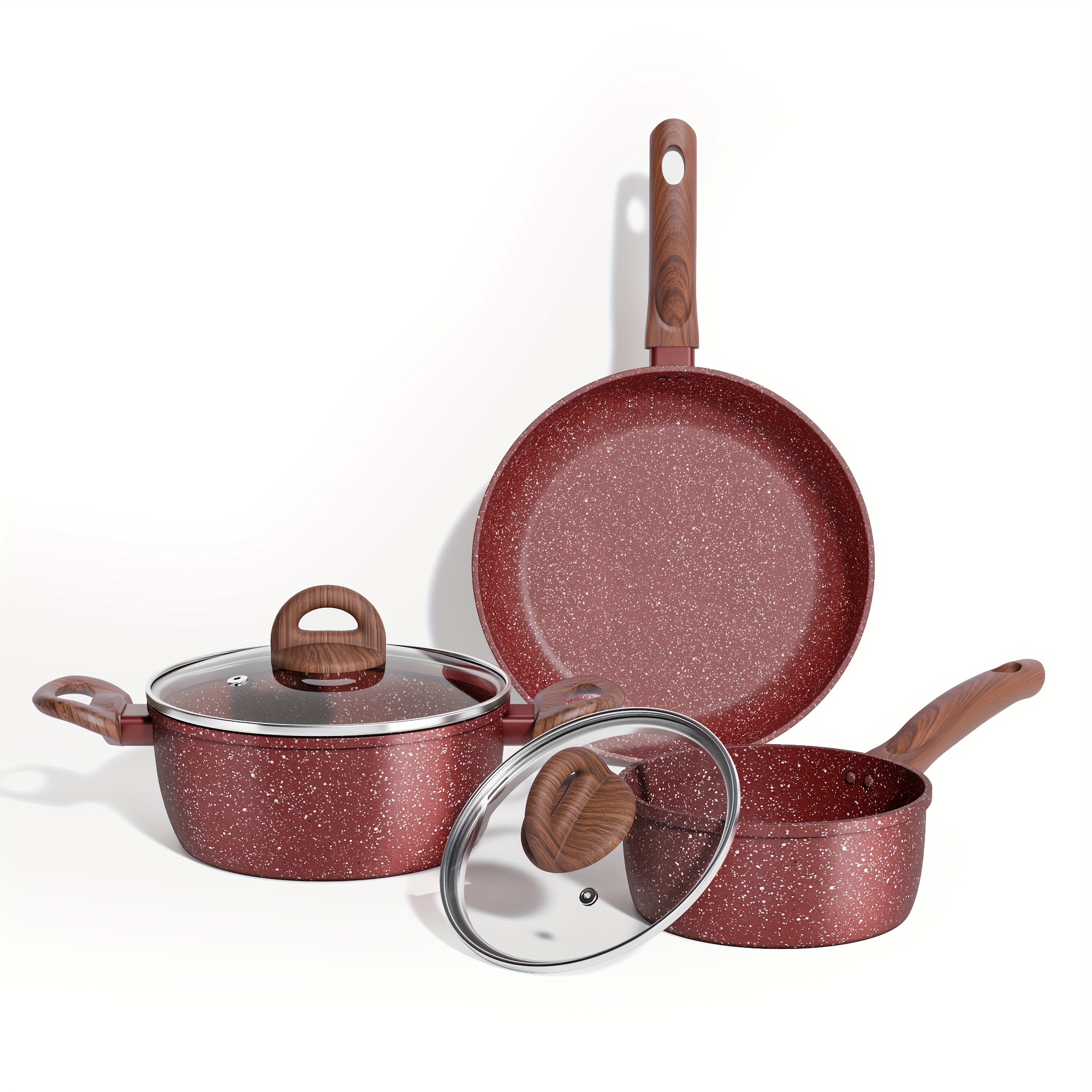 Pots And Pans Set , 5pcs/6pcs Kitchen Cookware Set, Kitchen Must-have Non-toxic Pots And Pans Set With Stay-cool Handles, Gas/induction Compatible, 100% -free, For Easter Gifts Feasts
Pots And Pans Set , 5pcs/6pcs Kitchen Cookware Set, Kitchen Must-have Non-toxic Pots And Pans Set With Stay-cool Handles, Gas/induction Compatible, 100% -free, For Easter Gifts Feasts