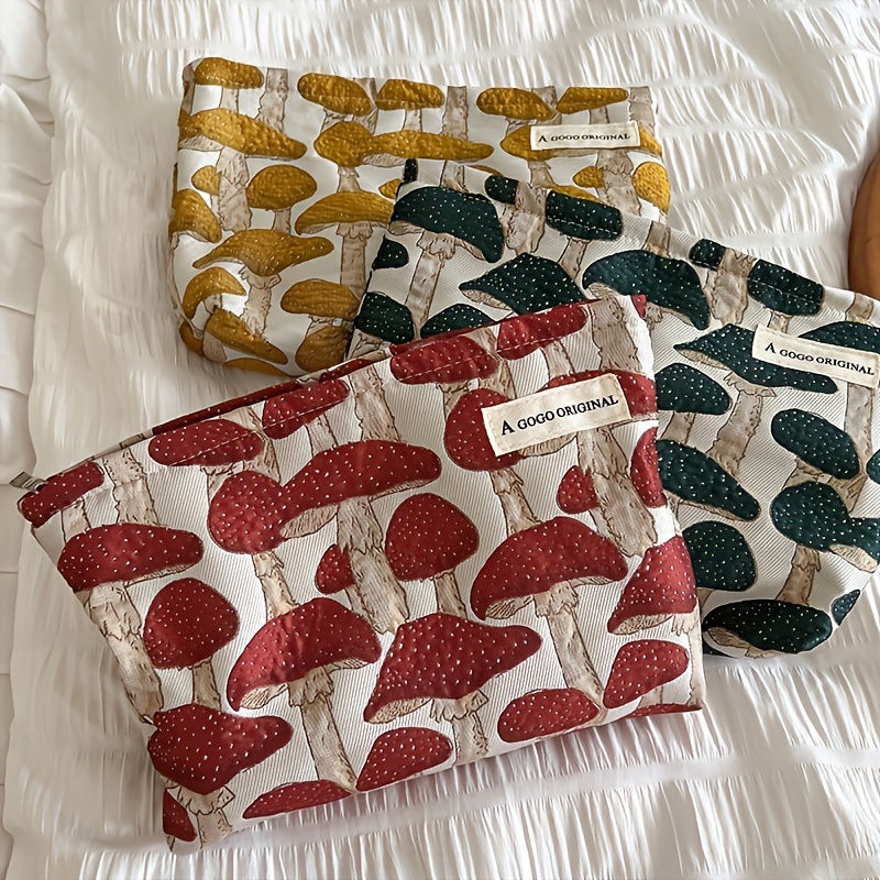 Mushrooms Pattern Cosmetic Bag Makeup Bag, Zipper Pouch, Lightweight Makeup Organizer For Travel, For Men And Women
Mushrooms Pattern Cosmetic Bag Makeup Bag, Zipper Pouch, Lightweight Makeup Organizer For Travel, For Men And Women