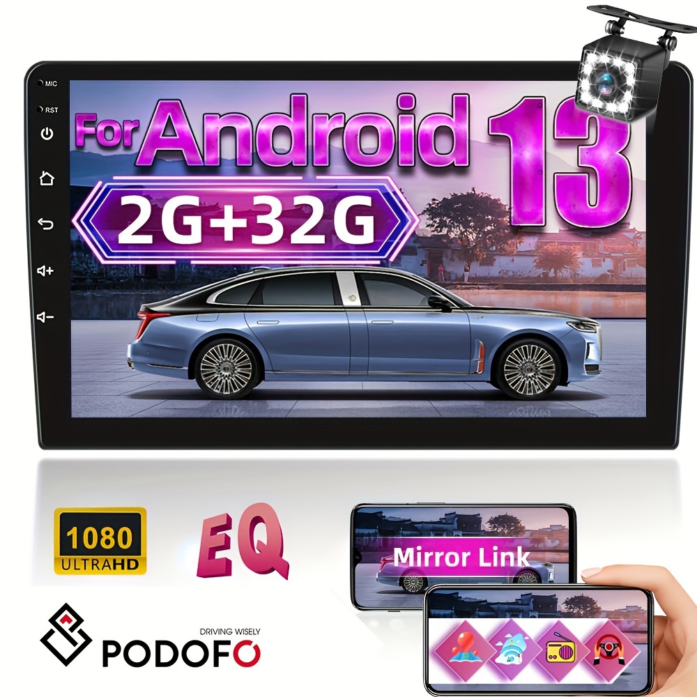 Podofo 9" 2g+32g 13 Double Din Car Stereo -wireless, , Gps, Wifi, Swc, Rds/fm Radio, Touch Screen Car Radio With Reversing Camera 12 Lights
Podofo 9" 2g+32g 13 Double Din Car Stereo -wireless, , Gps, Wifi, Swc, Rds/fm Radio, Touch Screen Car Radio With Reversing Camera 12 Lights
