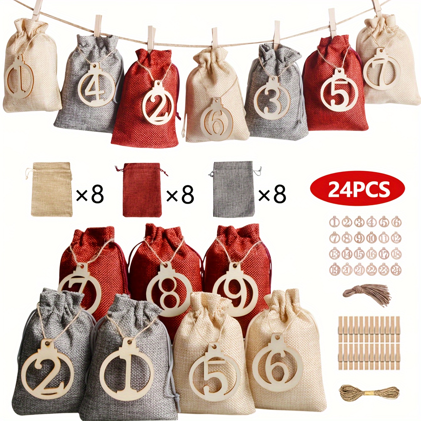 24pcs Calendar Set - Christmas & Thanksgiving Drawstring Gift Bags For Favors, & - For
24pcs Calendar Set - Christmas & Thanksgiving Drawstring Gift Bags For Favors, & - For