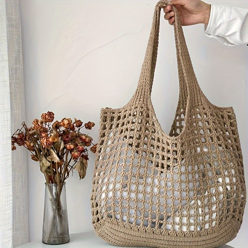Simple And Chic Knitted Shoulder Bag, No Zipper Lightweight Shopping Handbag For Women
Simple And Chic Knitted Shoulder Bag, No Zipper Lightweight Shopping Handbag For Women