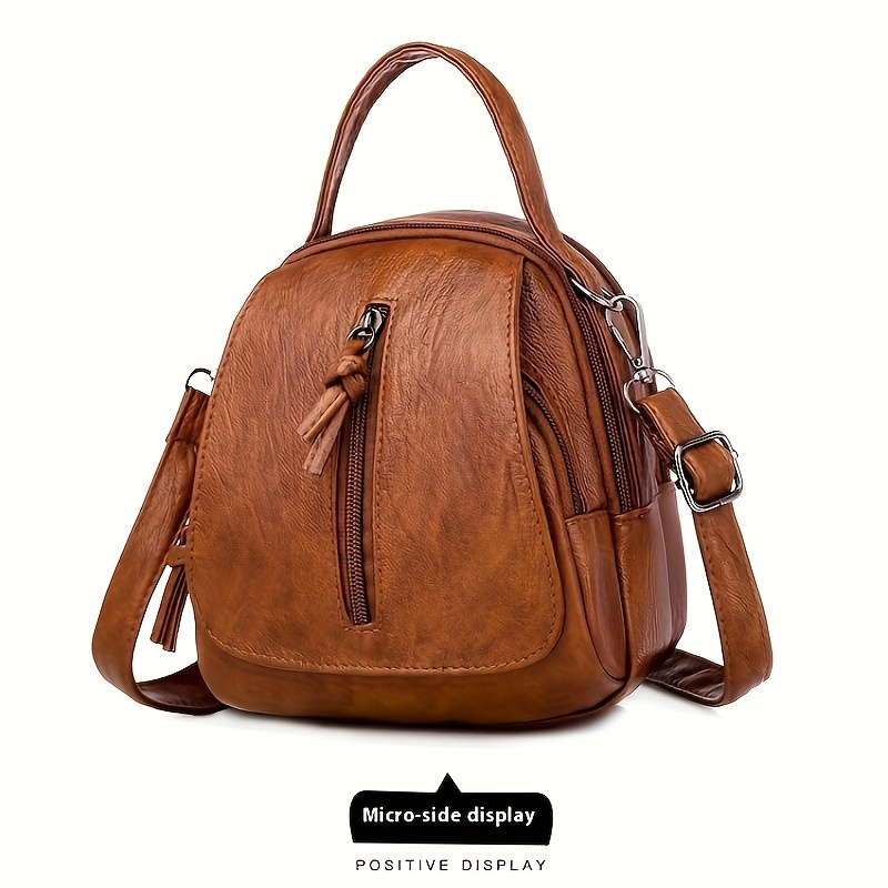 1pc Women' Leather Backpack, Solid Color, Adjustable Shoulder Strap, Zipper Closure, Polyester , Hand Wash - Crossbody Phone Bag Shoulder Pack
1pc Women' Leather Backpack, Solid Color, Adjustable Shoulder Strap, Zipper Closure, Polyester , Hand Wash - Crossbody Phone Bag Shoulder Pack