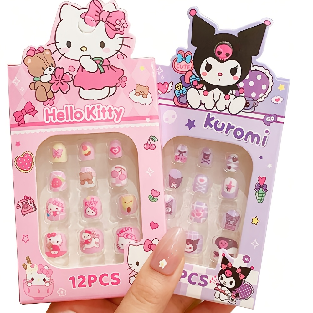 12pcs Cute Cartoon Themed Press-on Nails - Short Square Kawaii Kitty/kuromi/melody/cinnamoroll False Nails For Girls, Vibrant 3d Animal Designs
12pcs Cute Cartoon Themed Press-on Nails - Short Square Kawaii Kitty/kuromi/melody/cinnamoroll False Nails For Girls, Vibrant 3d Animal Designs