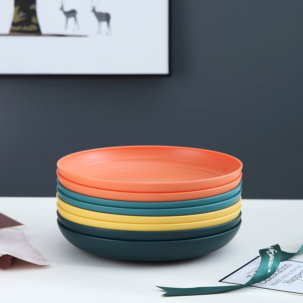 8pcs .84" Deep Plastic Bowls, Unbreakable & Reusable, Lightweight Dinner Plates For Pasta & Dumplings, Bpa-free, Microwave & Dishwasher Safe, Assorted Colors - Ideal For All , Pasta Bowls
8pcs .84" Deep Plastic Bowls, Unbreakable & Reusable, Lightweight Dinner Plates For Pasta & Dumplings, Bpa-free, Microwave & Dishwasher Safe, Assorted Colors - Ideal For All , Pasta Bowls