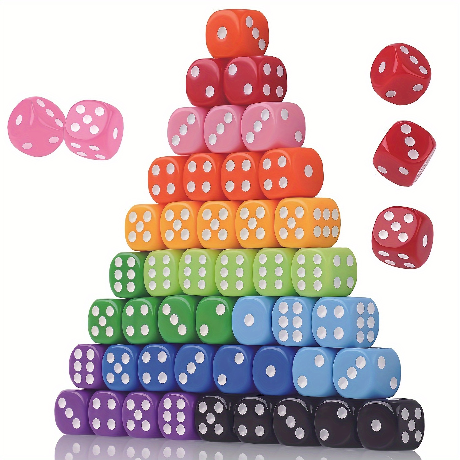 20pcs Vintage Solid Color Dice Set, 16mm 6-sided With Rounded Corners, Acrylic - Ideal For Board Games, Parties, & Math Teaching, Board Game Accessories
20pcs Vintage Solid Color Dice Set, 16mm 6-sided With Rounded Corners, Acrylic - Ideal For Board Games, Parties, & Math Teaching, Board Game Accessories