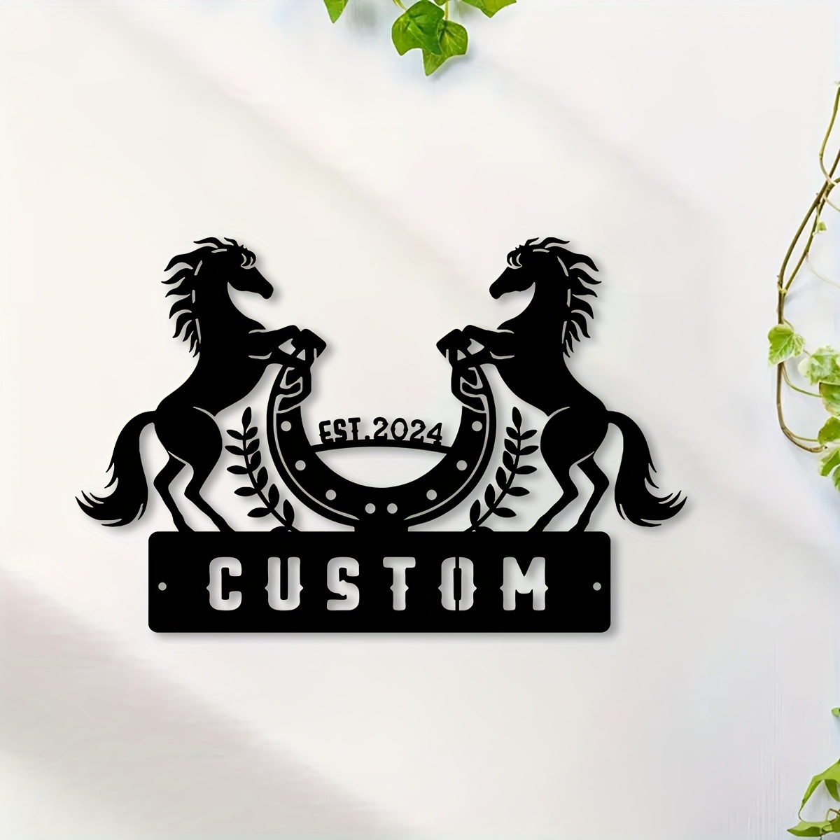 1pc Custom Metal Horse Signs, Personalized Horse Signs, Farmhouse Wall Decor, Metal Wall Horse Art, Custom Name Wall Decor Porch, Patio, Gifts
1pc Custom Metal Horse Signs, Personalized Horse Signs, Farmhouse Wall Decor, Metal Wall Horse Art, Custom Name Wall Decor Porch, Patio, Gifts