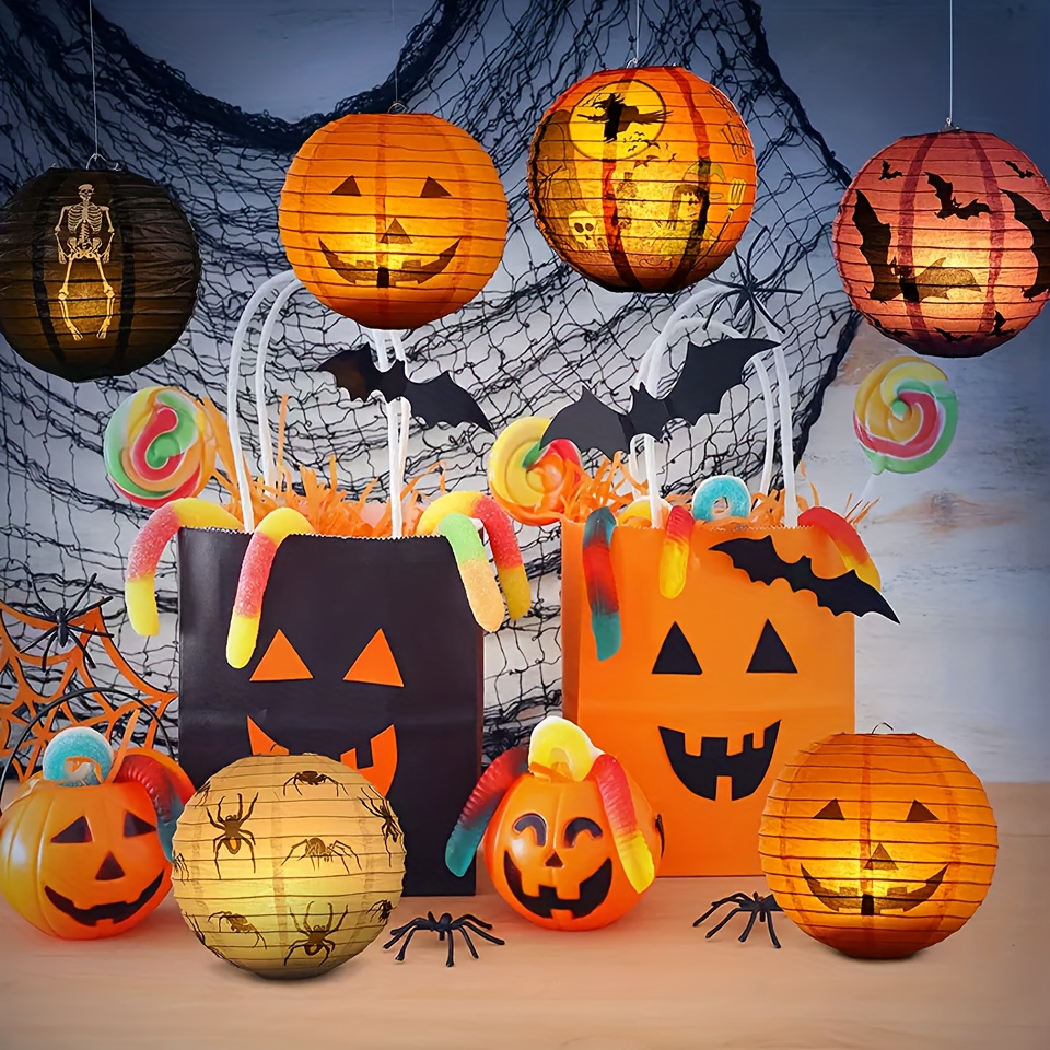 10pcs Paper Lantern Set - 8", 10", & 12" Round Hanging Decorations For Spooky Celebrations
10pcs Paper Lantern Set - 8", 10", & 12" Round Hanging Decorations For Spooky Celebrations