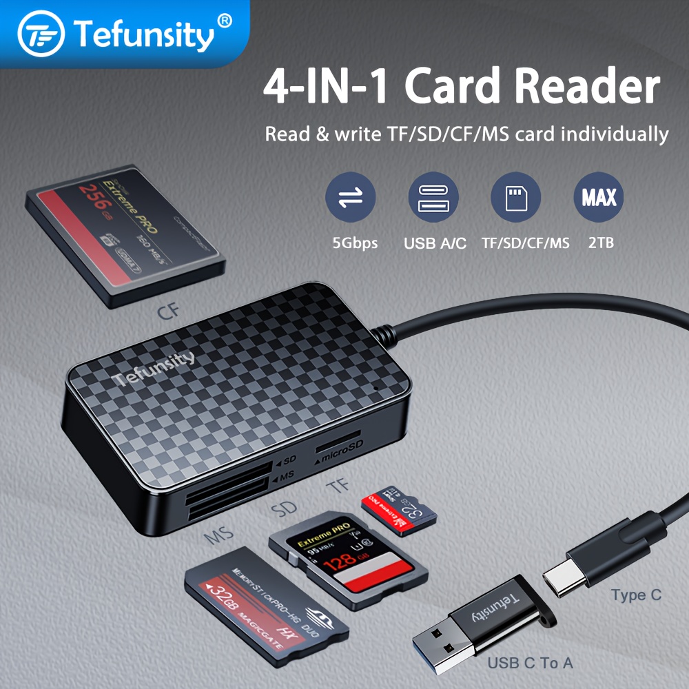 Type-c Usb 3.0 Sd Card Reader, Plug N Play, And For Windows Compatible, Powered By Usb, Supports Cf/sd/sdhc/scxc/mmc/mmc Micro/rs Mmc/mini Sd/micro Sd/ms Duo/ms Pro/ms Pro
Type-c Usb 3.0 Sd Card Reader, Plug N Play, And For Windows Compatible, Powered By Usb, Supports Cf/sd/sdhc/scxc/mmc/mmc Micro/rs Mmc/mini Sd/micro Sd/ms Duo/ms Pro/ms Pro