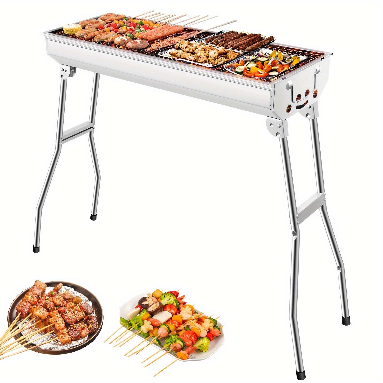 1pc Stainless Steel Charcoal Grill, Outdoor Bbq Cooker With Free Installation, Food-grade Material, For Garden, Lawn, And Patio Use
1pc Stainless Steel Charcoal Grill, Outdoor Bbq Cooker With Free Installation, Food-grade Material, For Garden, Lawn, And Patio Use