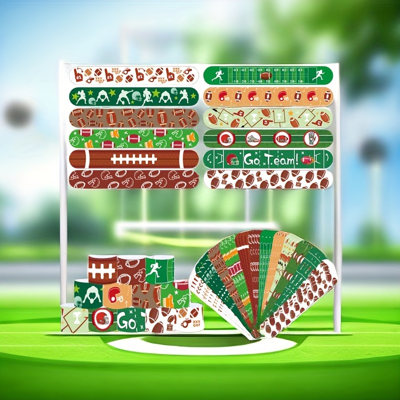 12-pack Football Themed Snap Wristbands For 14+, Plastic Pat Wrist Straps For Sports Fans And Party Favors
12-pack Football Themed Snap Wristbands For 14+, Plastic Pat Wrist Straps For Sports Fans And Party Favors